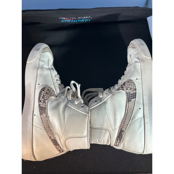 Nike Other - Nike‎ Blazer Mid '77 Vintage White Snakeskin Sneakers Classic High Top Shoes